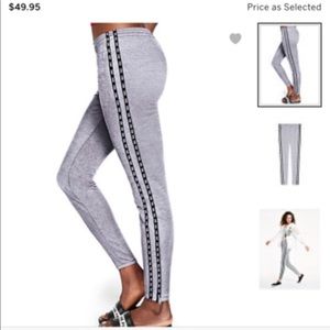 pink skinny track pants